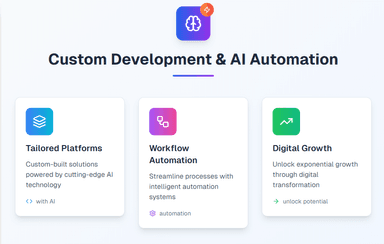 Custom Development & AI Automation